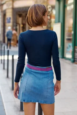 LA PETITE ÉTOILE Tops|T-Shirt Rosila Marine