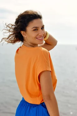 LA PETITE ÉTOILE Tops|T-Shirt Safia Orange