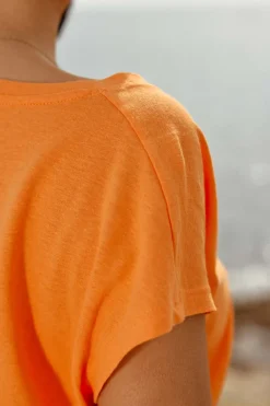 LA PETITE ÉTOILE Tops|T-Shirt Safia Orange