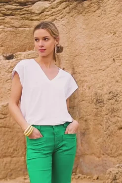 LA PETITE ÉTOILE Tops|T-Shirt Safia Blanc