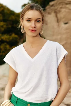 LA PETITE ÉTOILE Tops|T-Shirt Safia Blanc