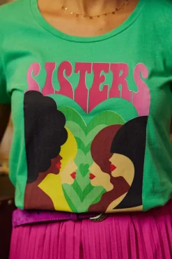 LA PETITE ÉTOILE Tops|T-Shirt Soeurettes Vert