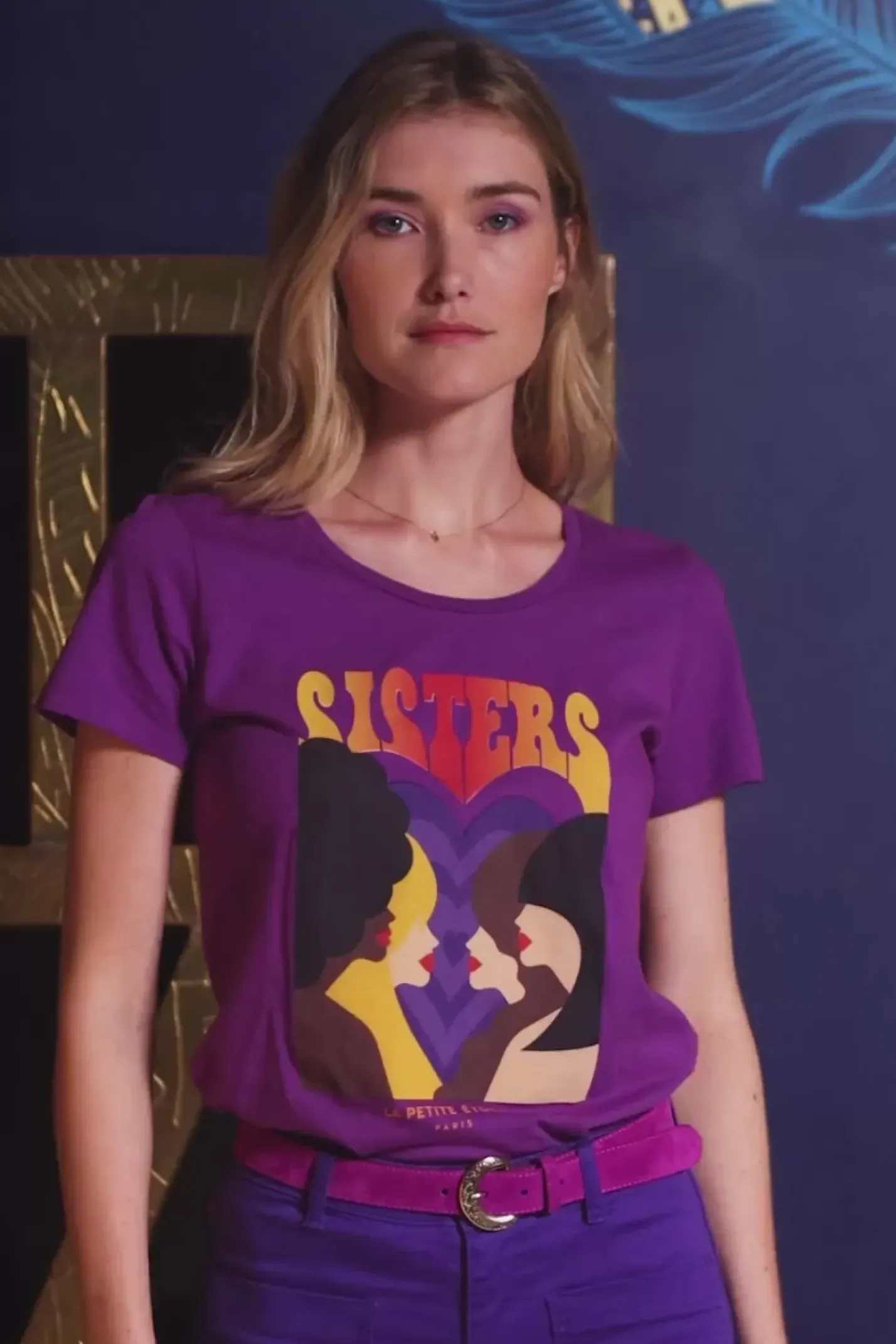 LA PETITE ÉTOILE Tops|T-Shirt Soeurettes Violet