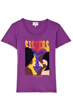 LA PETITE ÉTOILE Tops|T-Shirt Soeurettes Violet