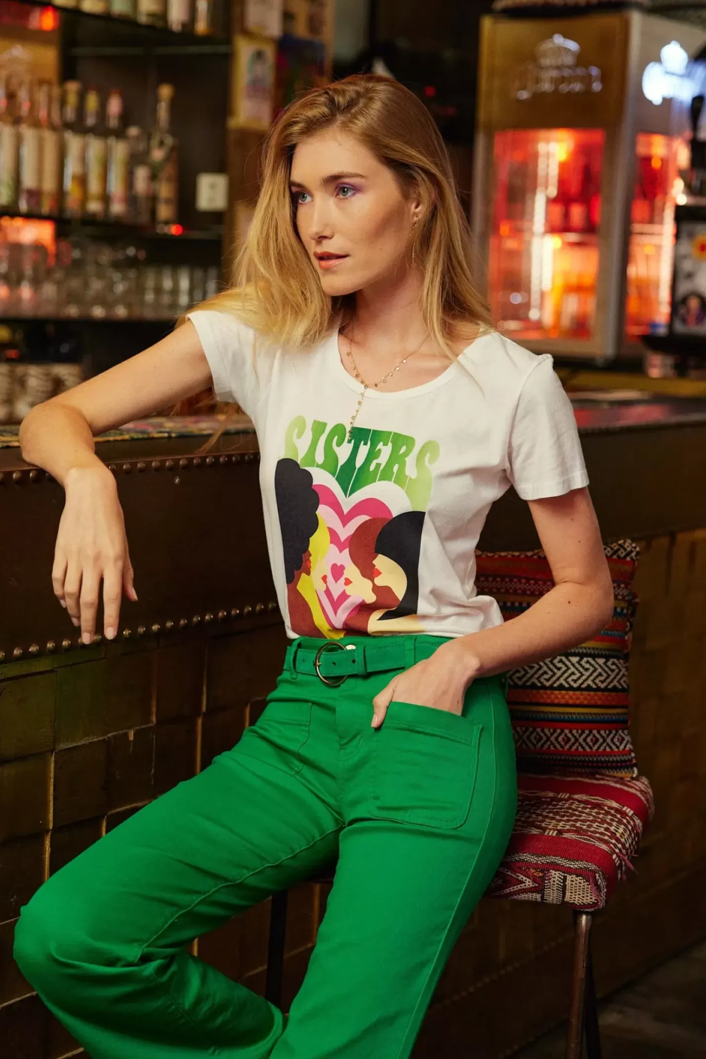 LA PETITE ÉTOILE Tops|T-Shirt Soeurettes Blanc