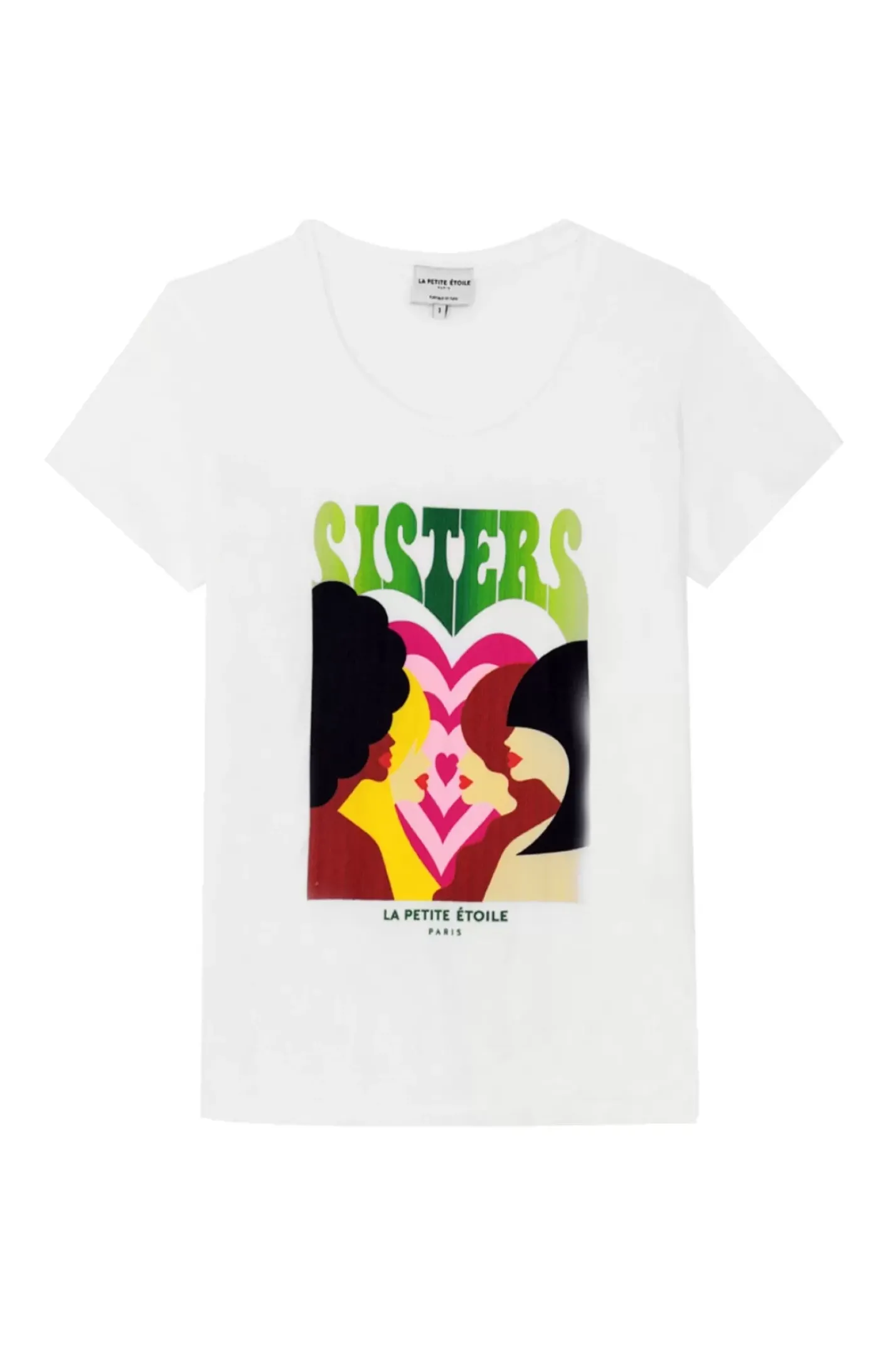 LA PETITE ÉTOILE Tops|T-Shirt Soeurettes Blanc