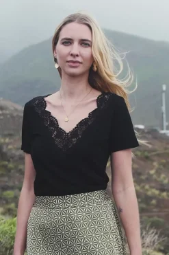 LA PETITE ÉTOILE Tops|T-Shirt Talsmo Noir