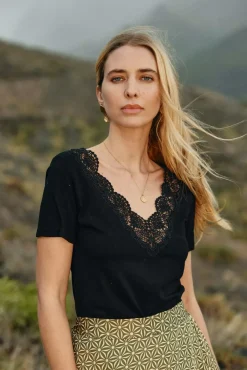 LA PETITE ÉTOILE Tops|T-Shirt Talsmo Noir