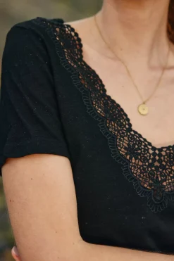 LA PETITE ÉTOILE Tops|T-Shirt Talsmo Noir